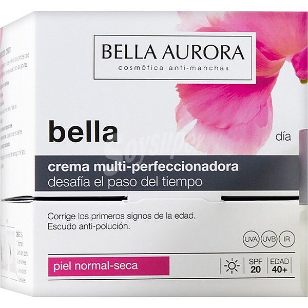 Bella crema de día multi-perfeccionadora para piel normal-seca SPF-20 corrige los primeros signos de la edad escudo anti-polución