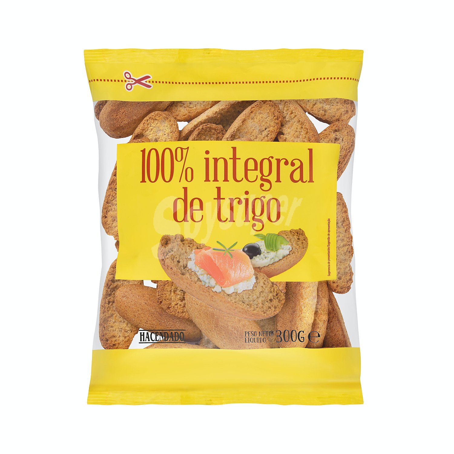 Panecillo tostado 100% integral de trigo