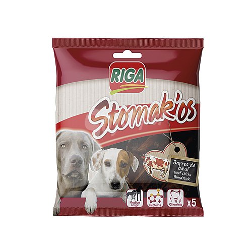 Riga Snack de carne para perros riga stomak'os