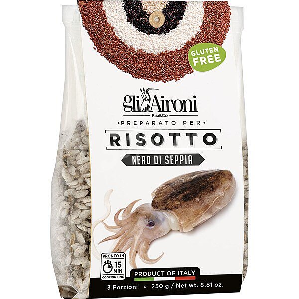 Risotto arroz con nero di seppia preparado envase 250 G