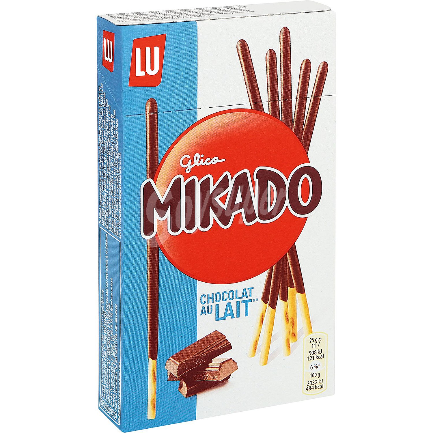 Mikado palitos de galleta recubiertos de chocolate con leche