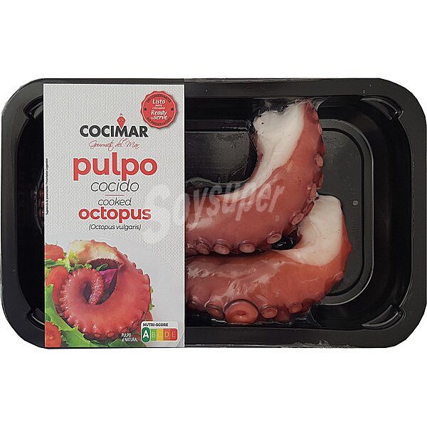 pulpo cocido patas bandeja 300 g