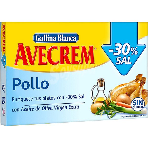 Caldo de pollo -30% de sal 18 pastillas