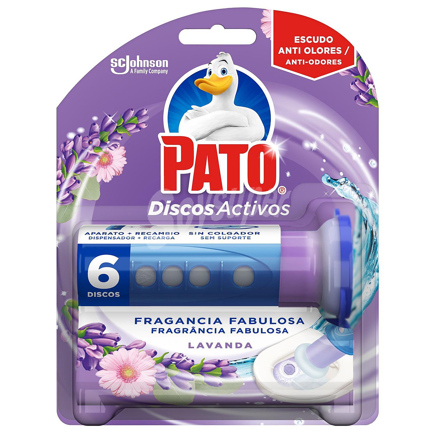 Discos wc activos inodoros lavanda aparato + recambio Pato