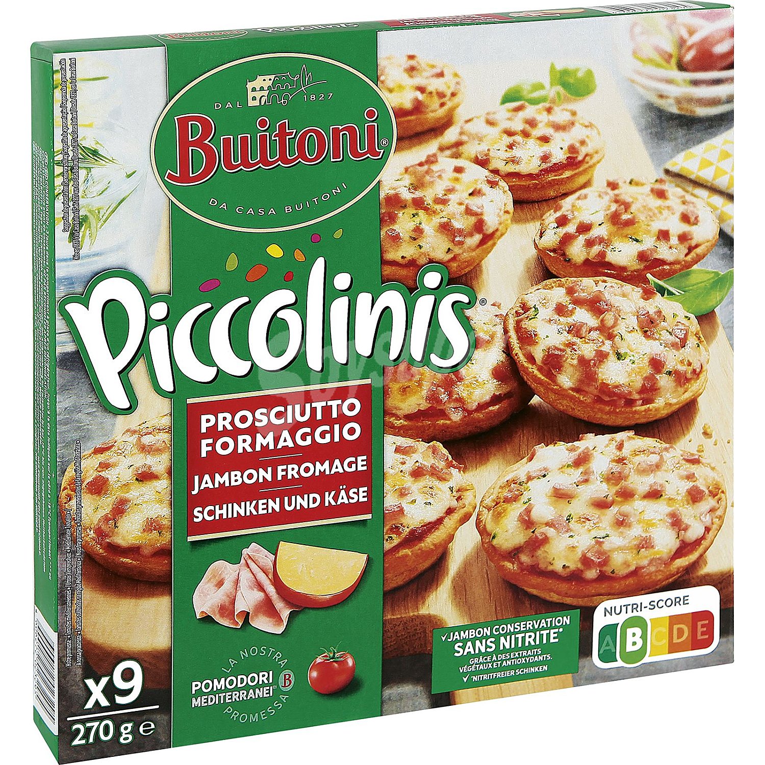 Piccolinis de jamón y queso