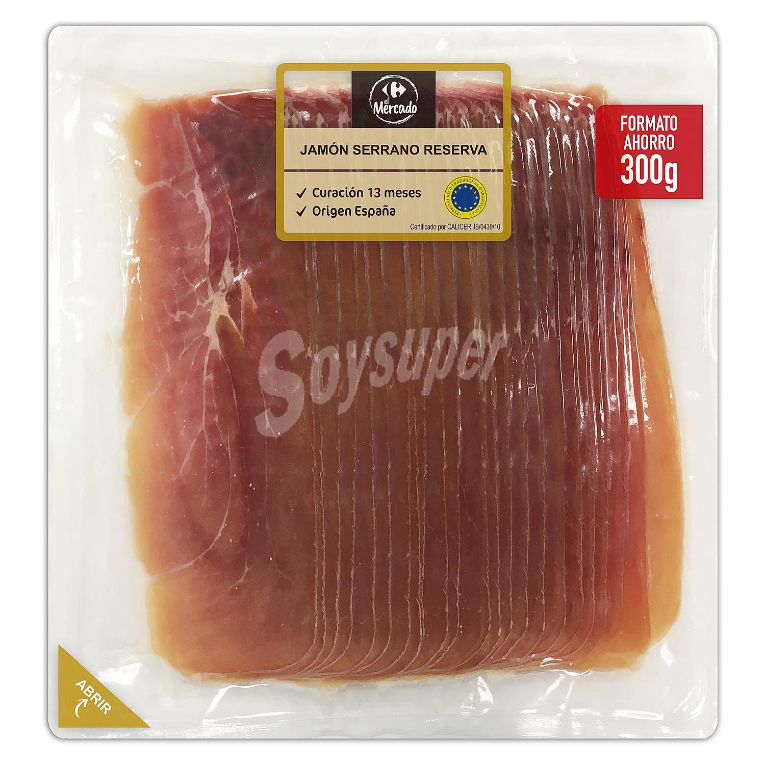 Jamón serrano reserva en lonchas