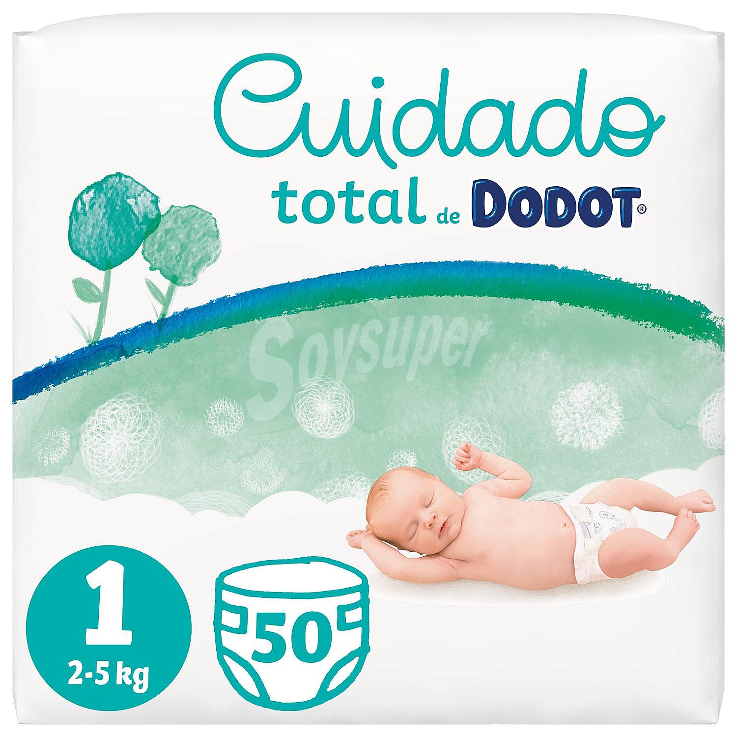 Pañales Dodot Cuidado Total T1 (2-5 kg)