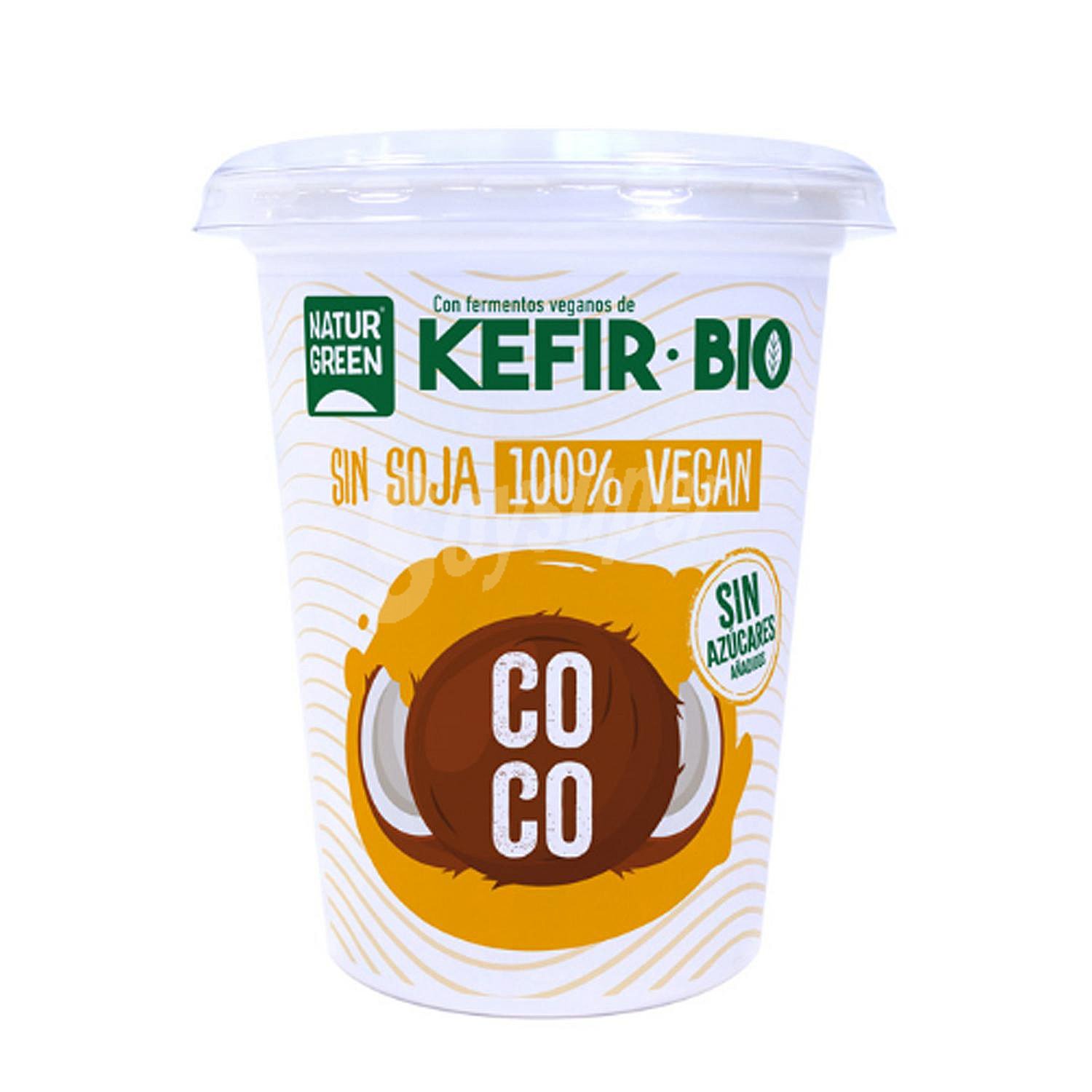 Kéfir de coco natural ecológico sin azúcar añadido