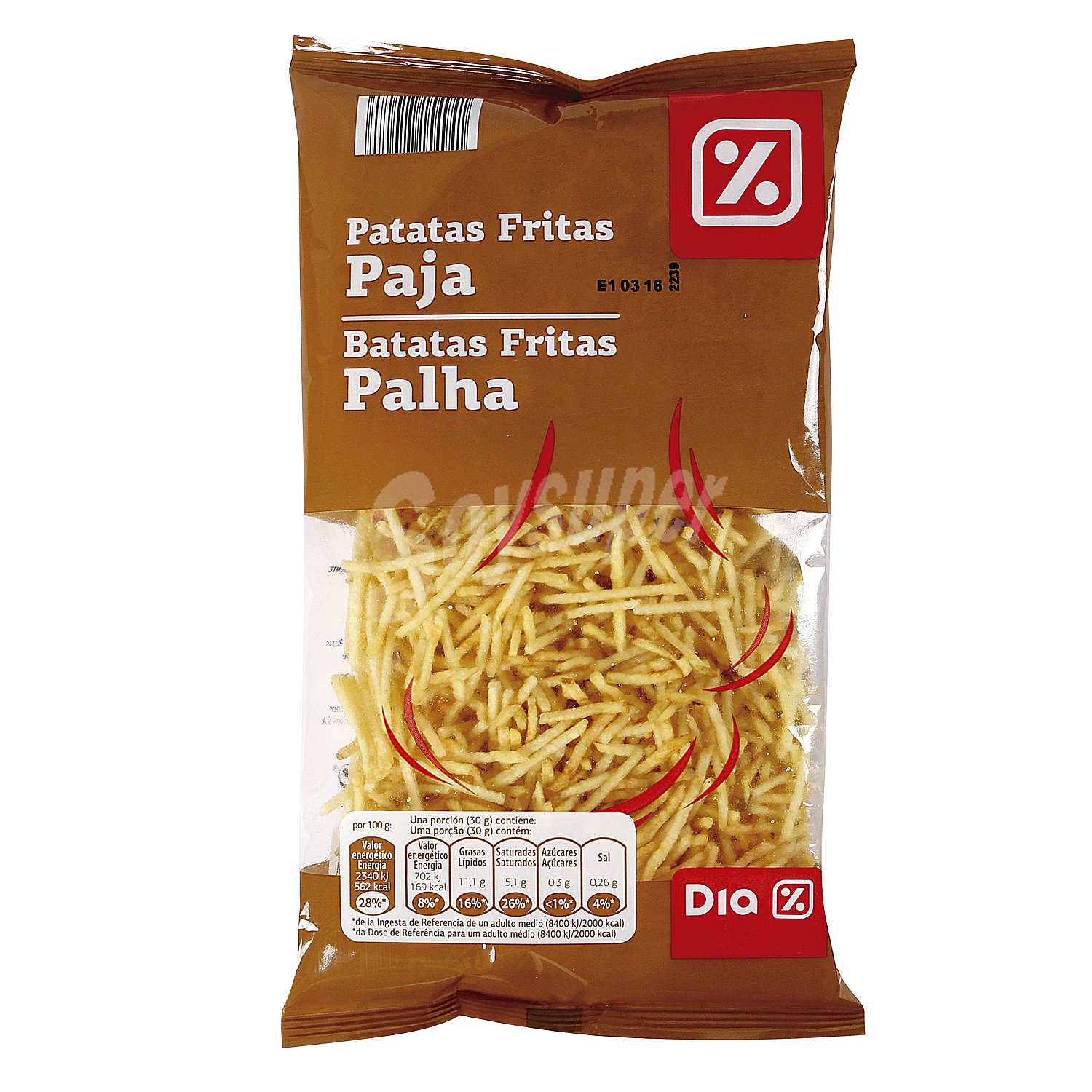 Patatas fritas paja