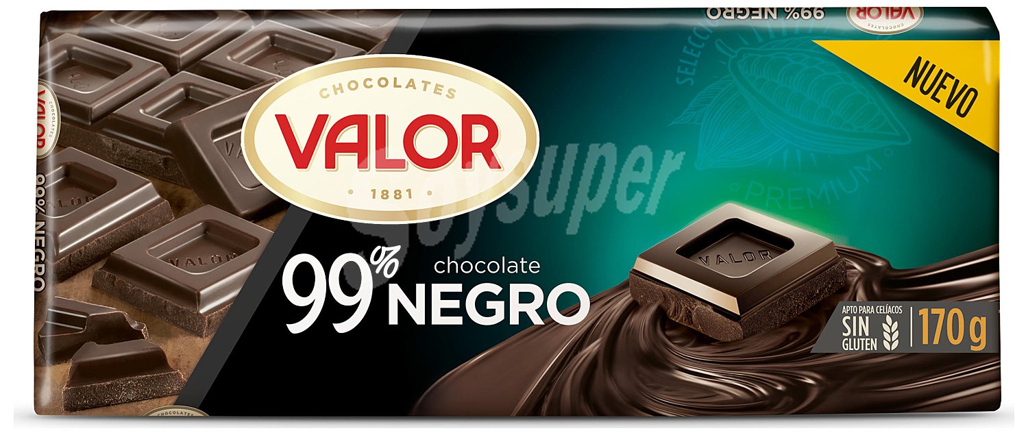 Chocolate negro 99% sin gluten