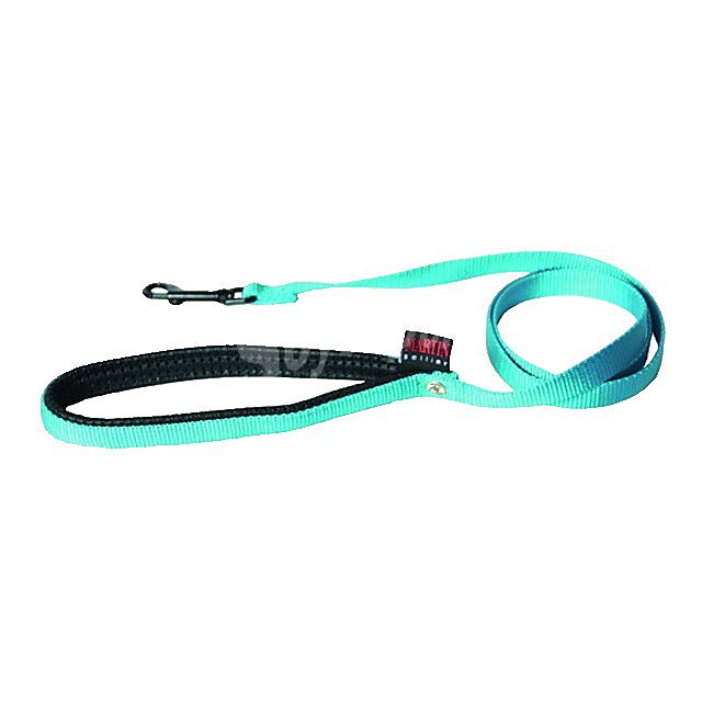 Correa de nylon para perros color turquesa medida 16mm-120cm