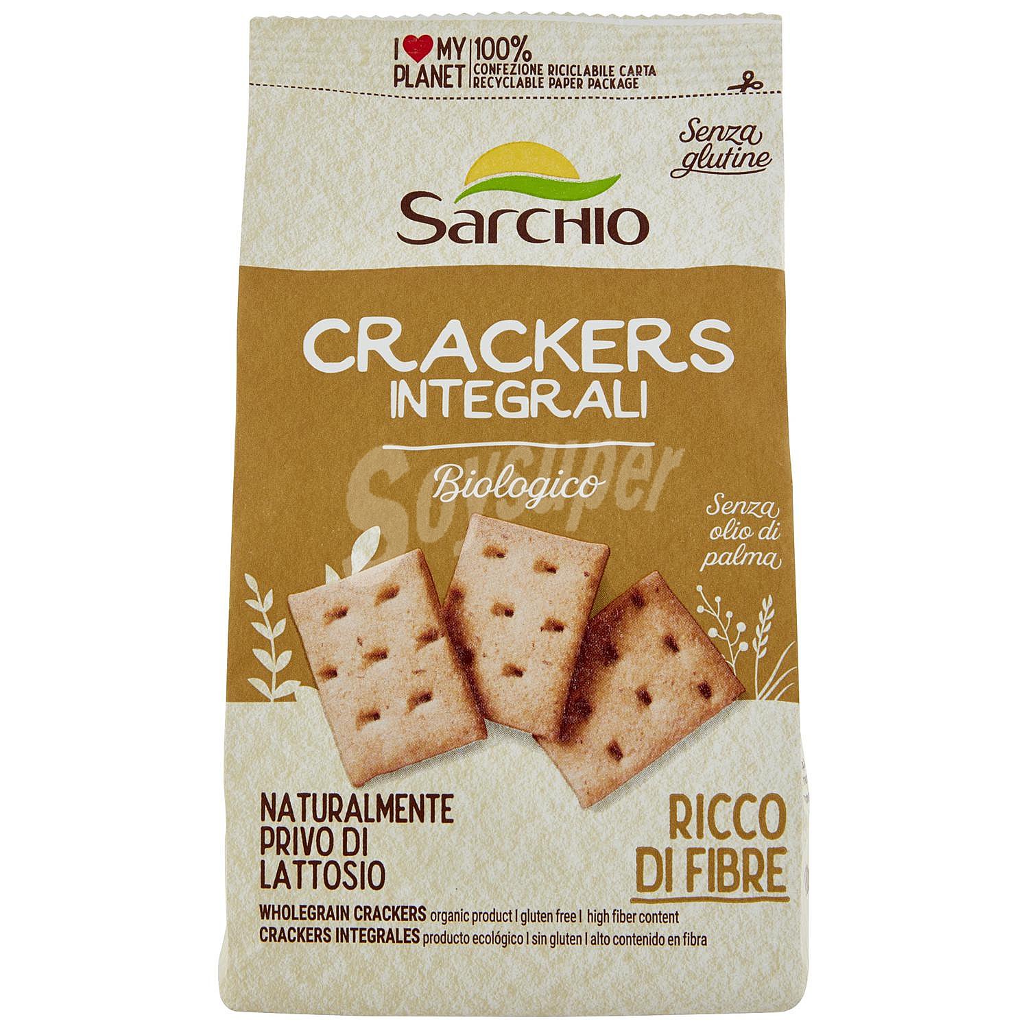 Crackers integrales ecológicos Sarchio sin gluten