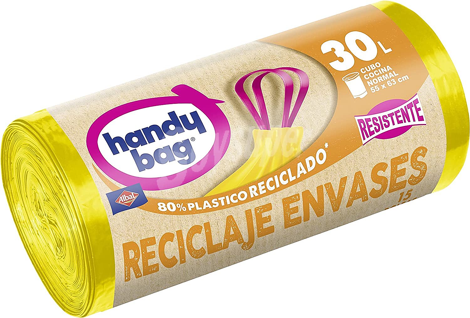 15 Bolsas de basura Reciclaje envases Handy Bag - Amarillas