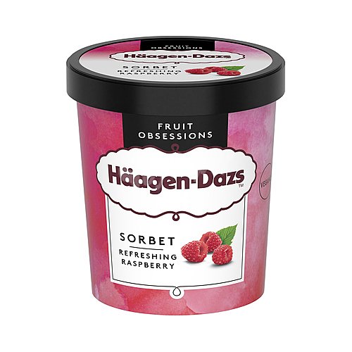 Häagen-dazs Tarrina de helado de sorbete de frambuesa häagen-dazs Fruit obsessions