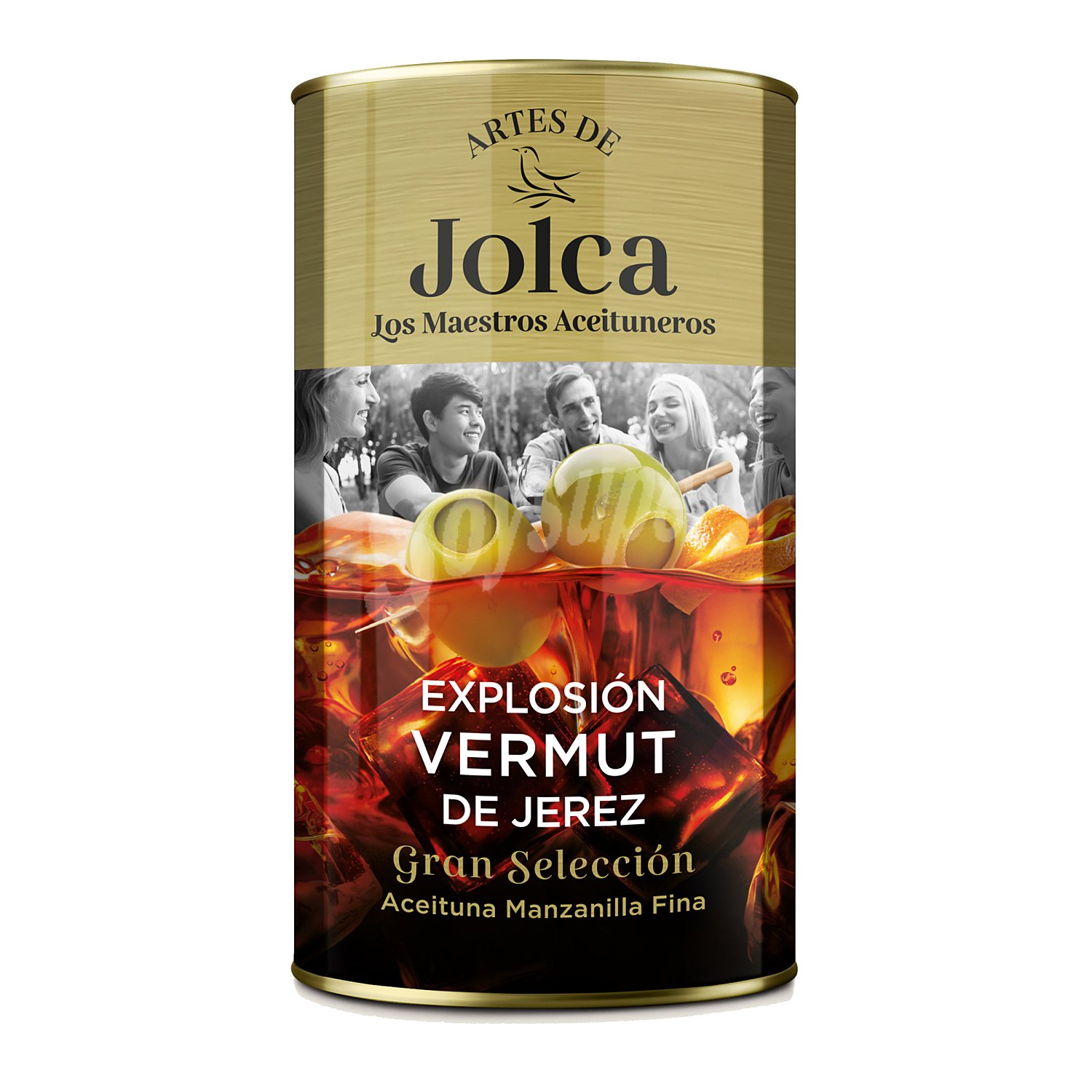 Aceituna verde rellena de vermut lata 150 gr