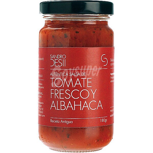 Salsa de tomate fresco y albahaca