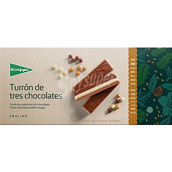 Turrón de tres chocolates praliné Calidad Suprema selection