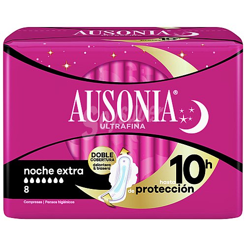 Ausonia Compresas ultrafina noche extra con alas ausonia