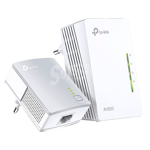 Kit Extensor Powerline wifi tp-link TL-WPA4221 kit, AV600, Wifi N300, 2 puertos Ethernet