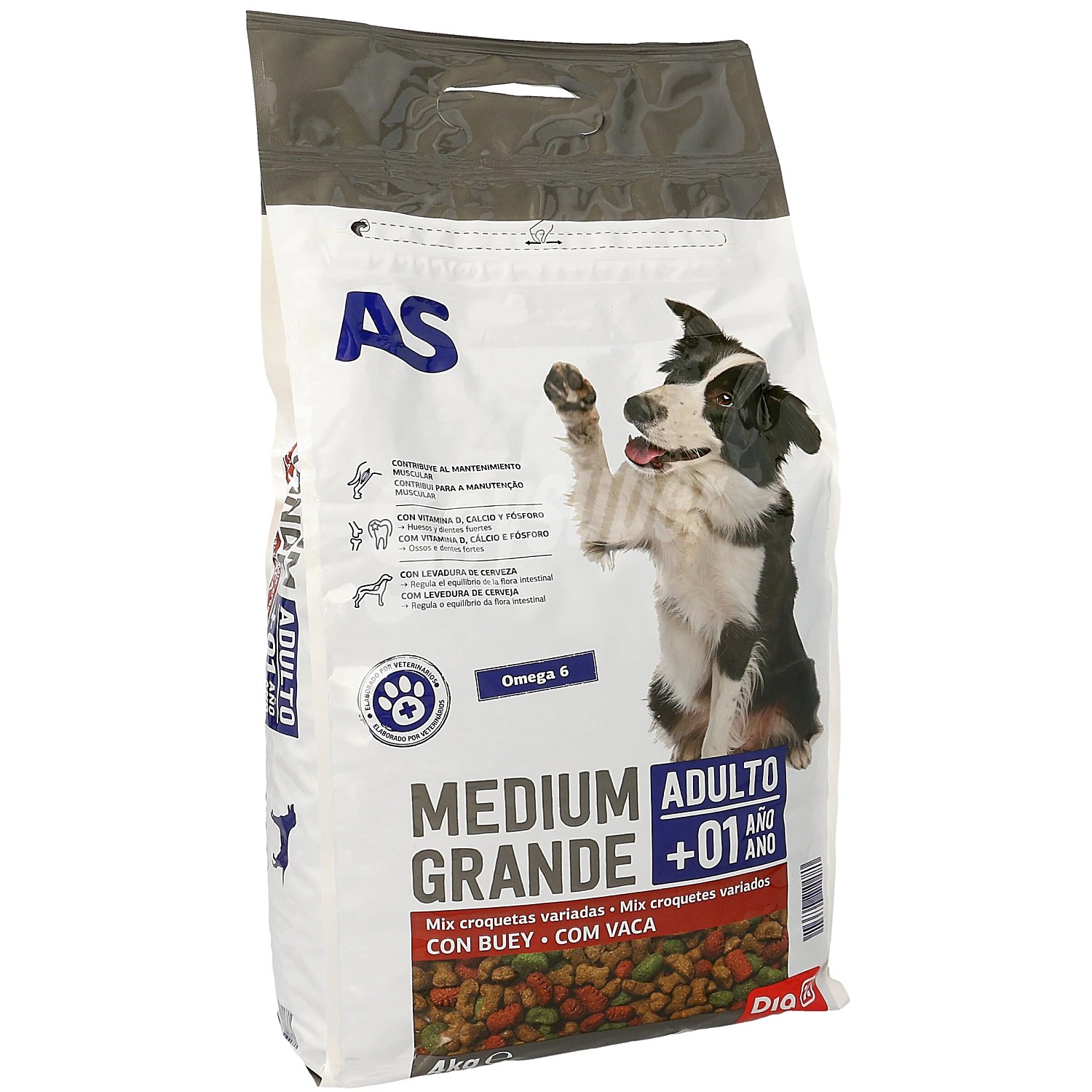 Alimento para perros menú mix completo y variado con buey As