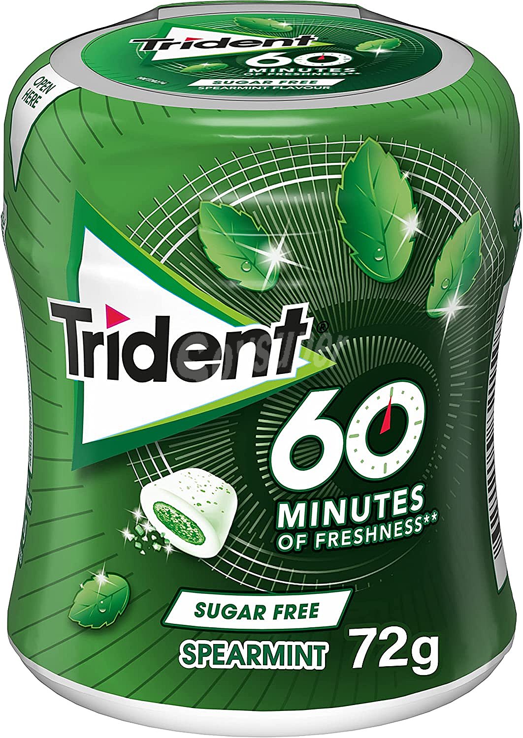 Chicles sabor hierbabuena 60 minutos Trident