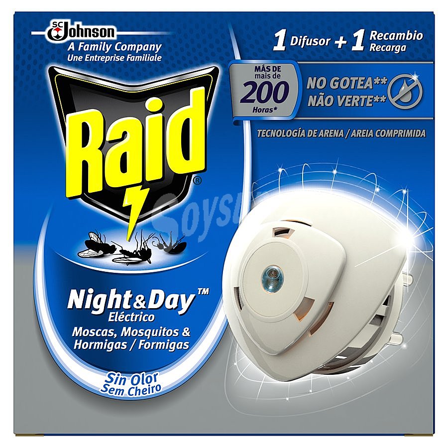 Night&day insecticida eléctrico antimosquitos difusor + recambio