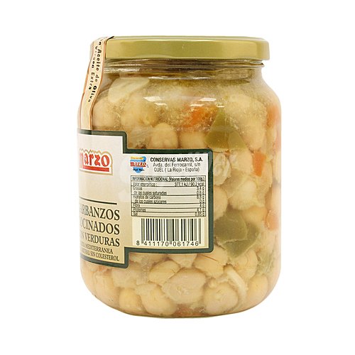 Garbanzos cocidos con verduras