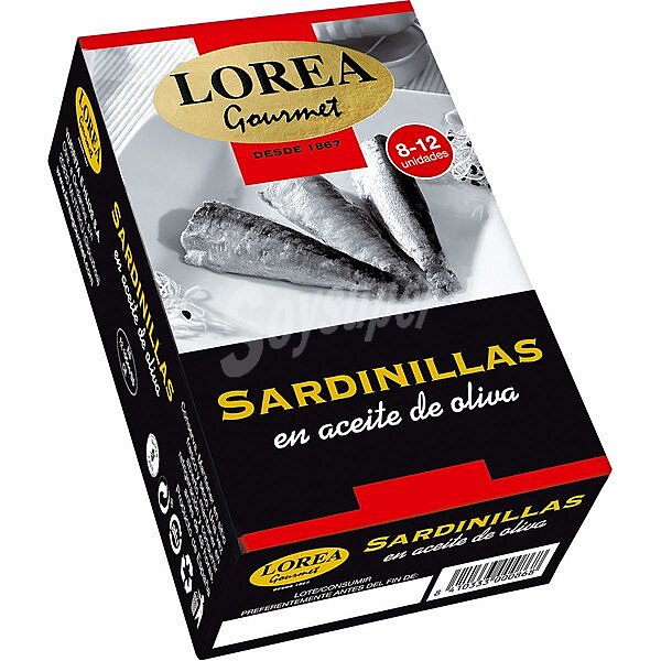 Gourmet sardinillas en aceite de oliva 8-10 piezas 