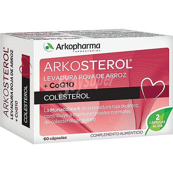 Arkosterol levadura roja de arroz facilita el mantenimiento de un buen nivel de colesterol ápsulas