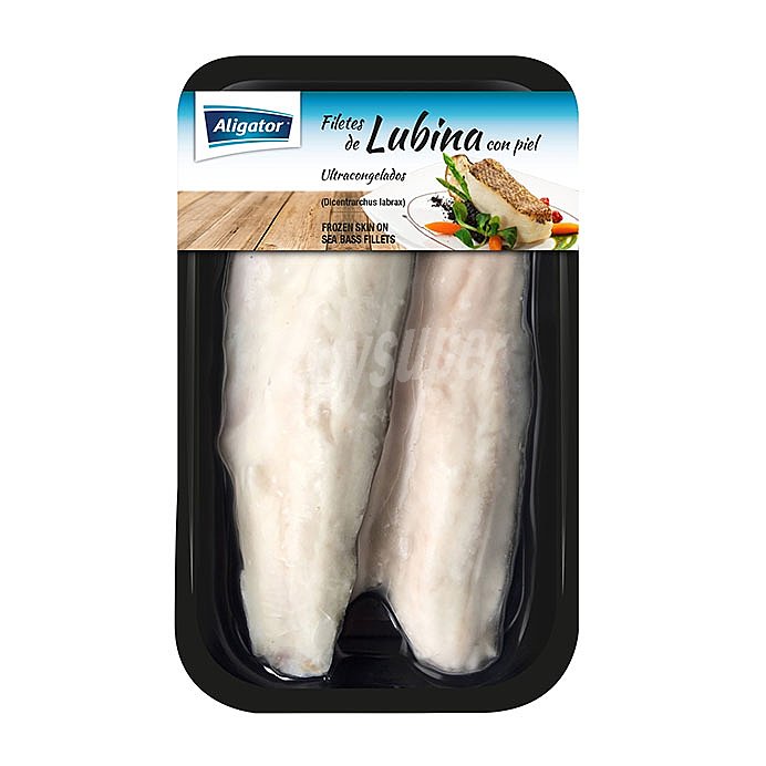 Filetes de lubina ultrcongelados y con piel