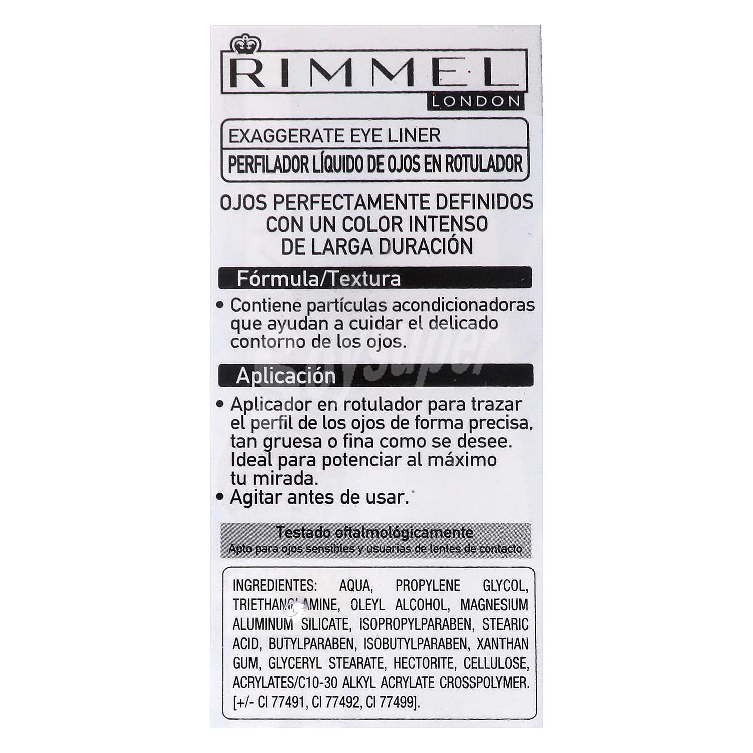 Eyeliner Exaggerate nº 001 Rimmel