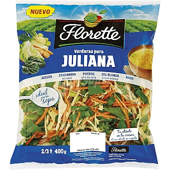 Verduras para sopa juliana