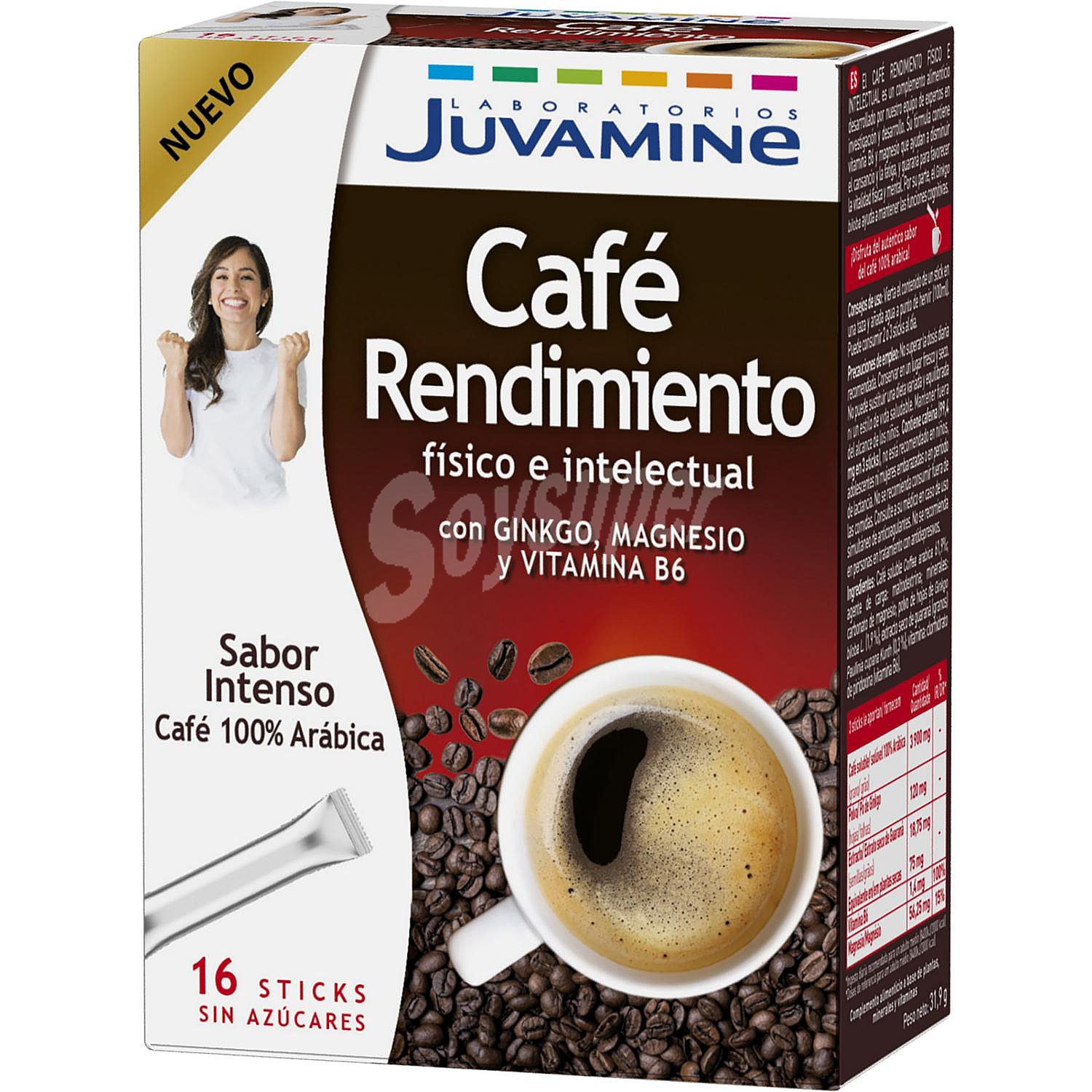 Café rendimiento físico e intelectual en sticks