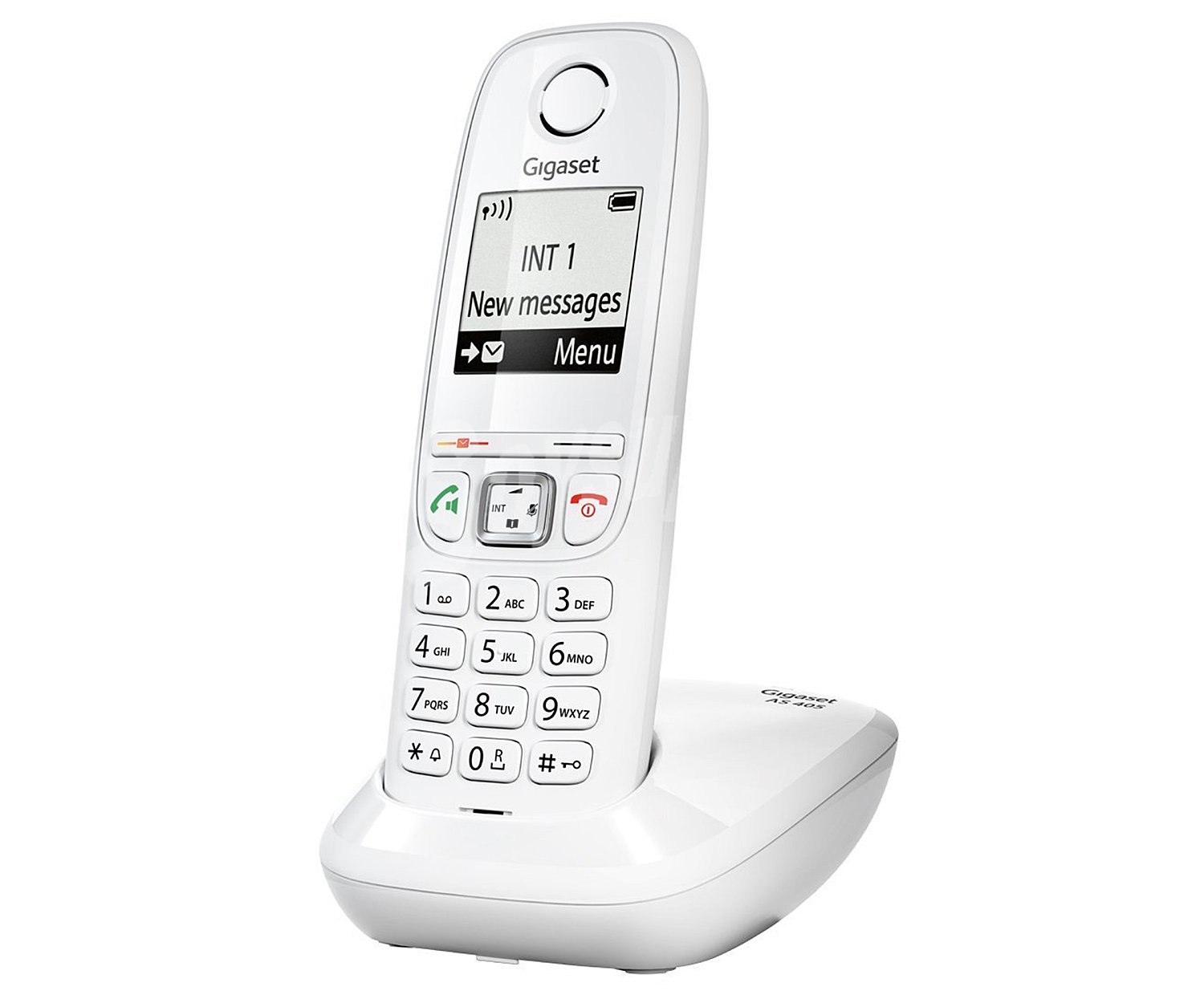 Teléfono inalámbrico Dect AS405, identificador de llamadas, agenda, manos libres, pantalla iluminada identificador de llamadas, agenda, manos libres, pantalla iluminada