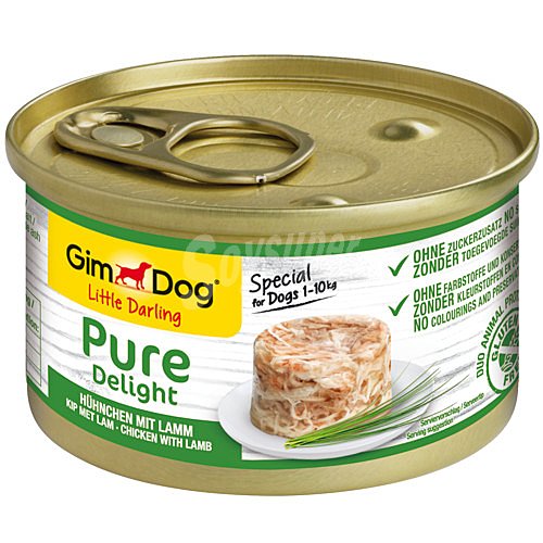 GIM DOG Alimento complementario para perros, pollo con cordero GIM DOG pure delight