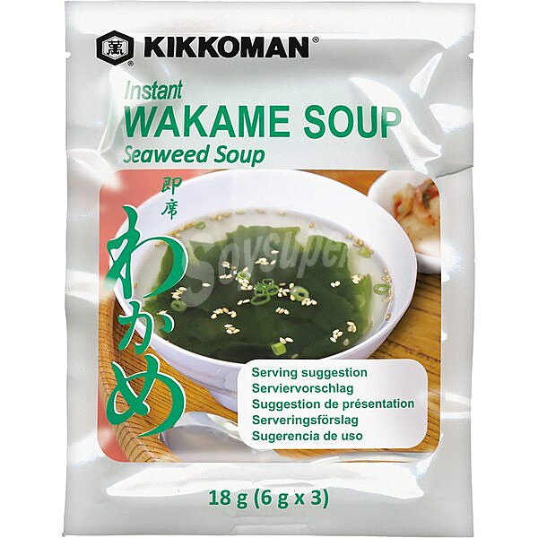 Sopa miso con alga wakame instantánea