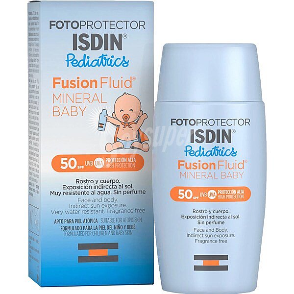 Pediatrics Fusion Fluid Mineral Baby fotoprotector SPF 50+ a partir de 0 meses