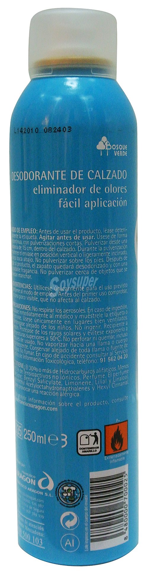 Desodorante calzado spray