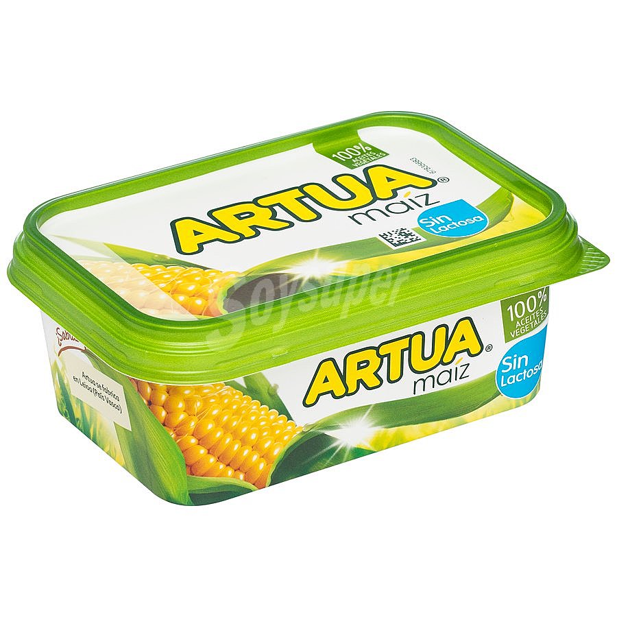 Tarrina de margarina vegetal de maíz 100% vegetal y sin lactosa