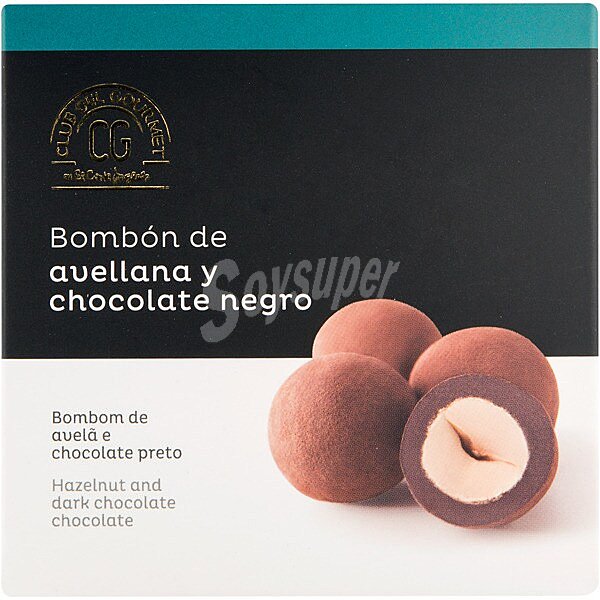 Bombón de avellana y chocolate negro