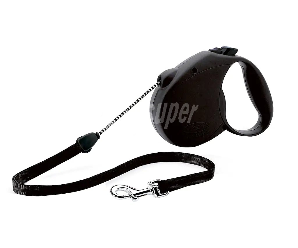 Flexi Correa para perro de cordón negro flexi 5 metros talla-s