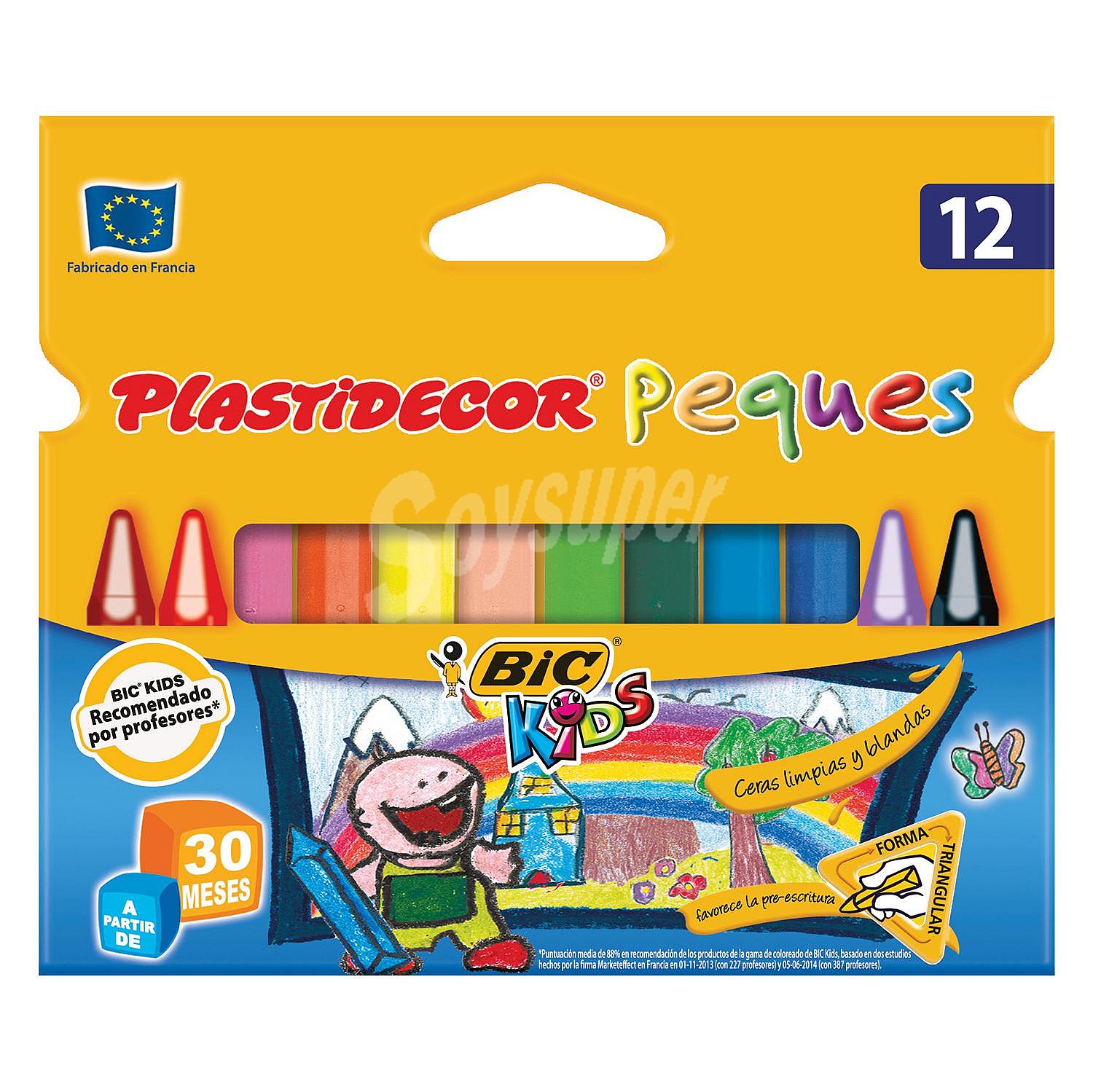 Ceras Peques Triangular Bic Plastidecor