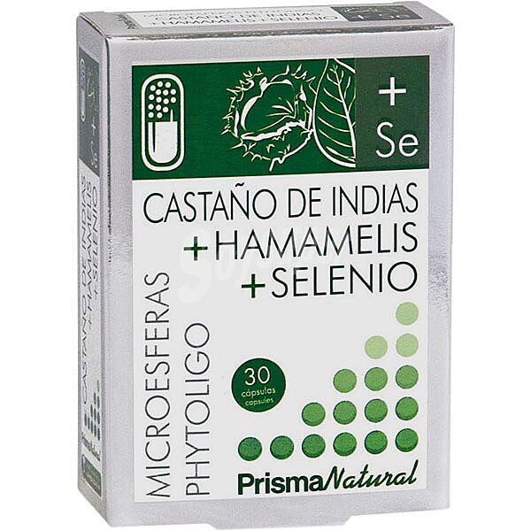 Castaño de Indias + Hamamelis + Selenio para venas varicosas e insuficiencia venosa ápsulas