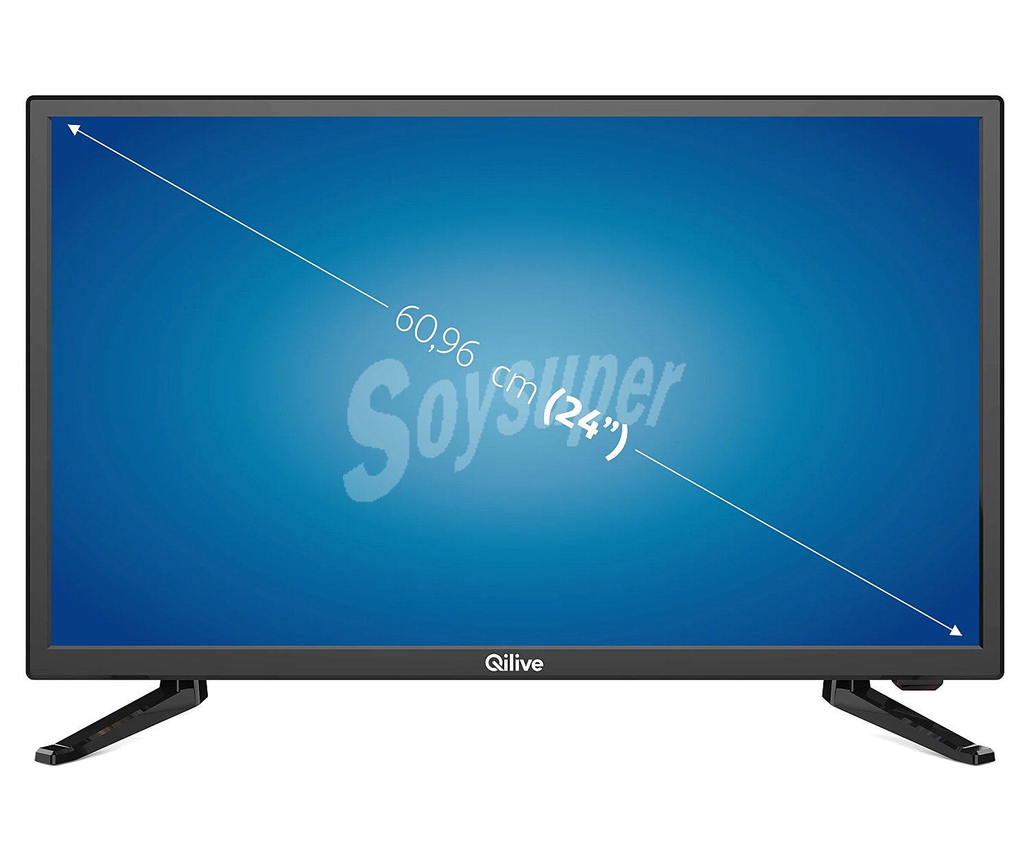 Televisión 60,96 cm (24") LED HD ready, smart TV, wifi, TDT T2, USB reproductor, 3HDMI, 50HZ Q24 009