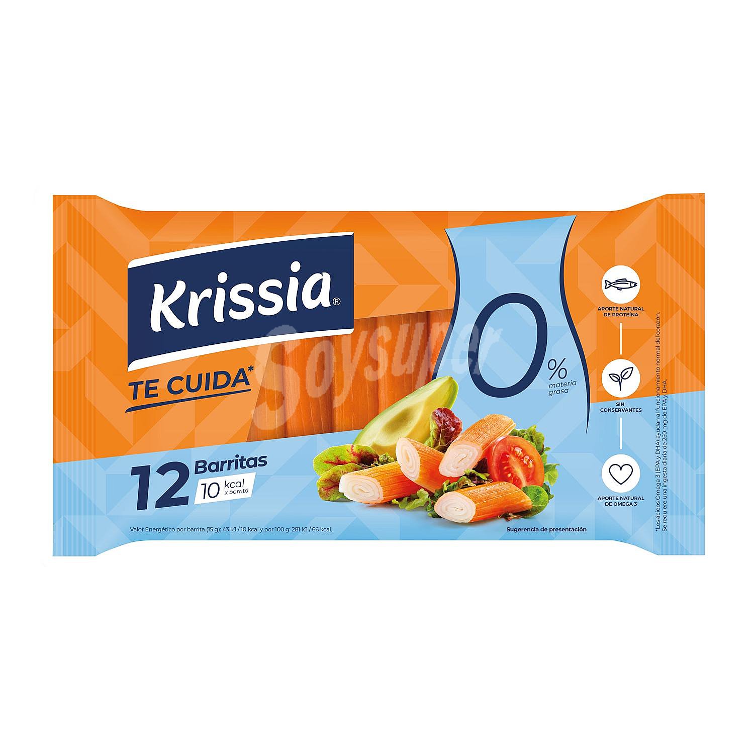 Barritas de surimi 0 % Materia Grasa