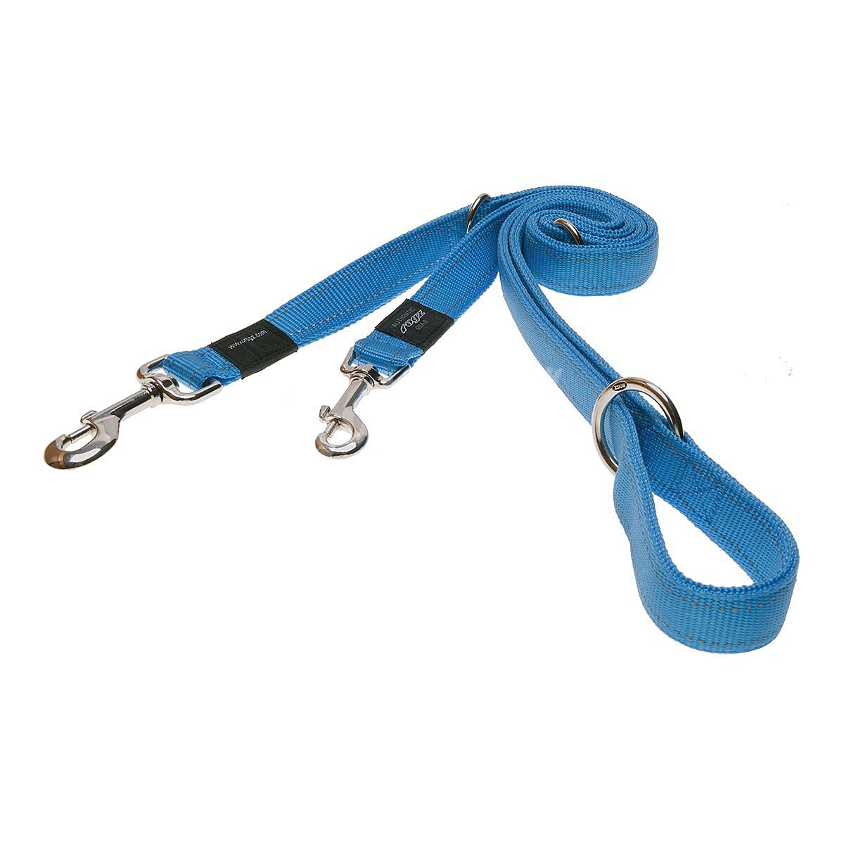 Correa para perros Fanbelt multifunción celeste 2x130-160 cm