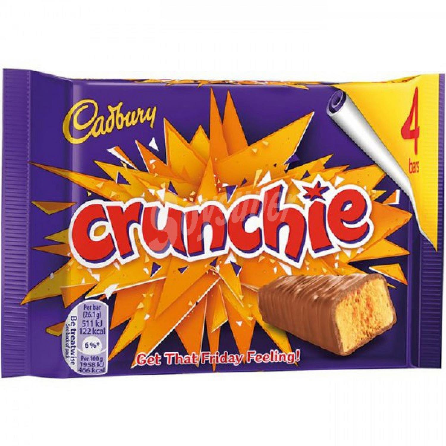 Barritas de chocolate Crunchie Cadbury