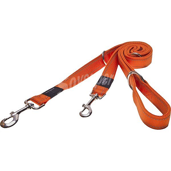 Correa para perros Fanbelt multifunción naranja 2x130-160 cm