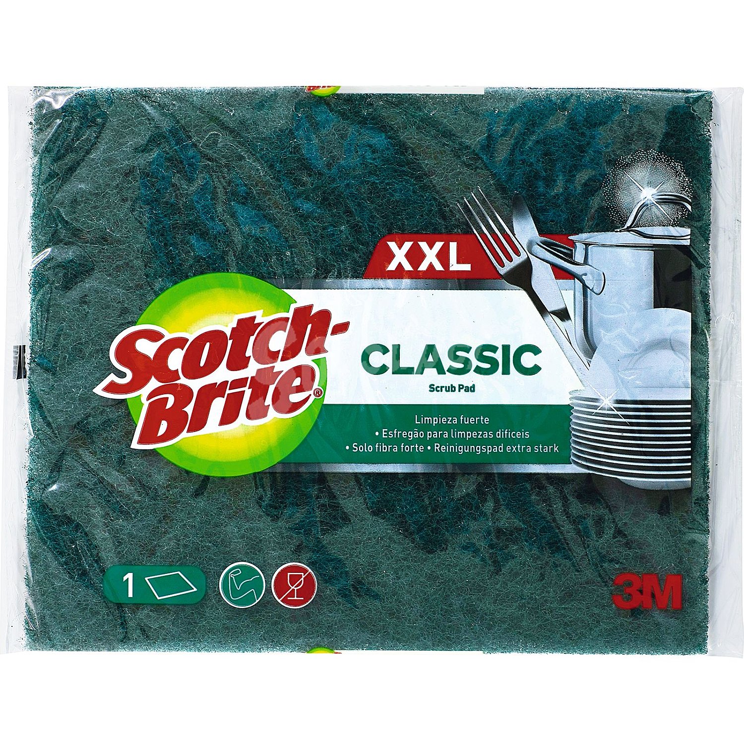 Estropajo de fibra verde gigante scotch-brite