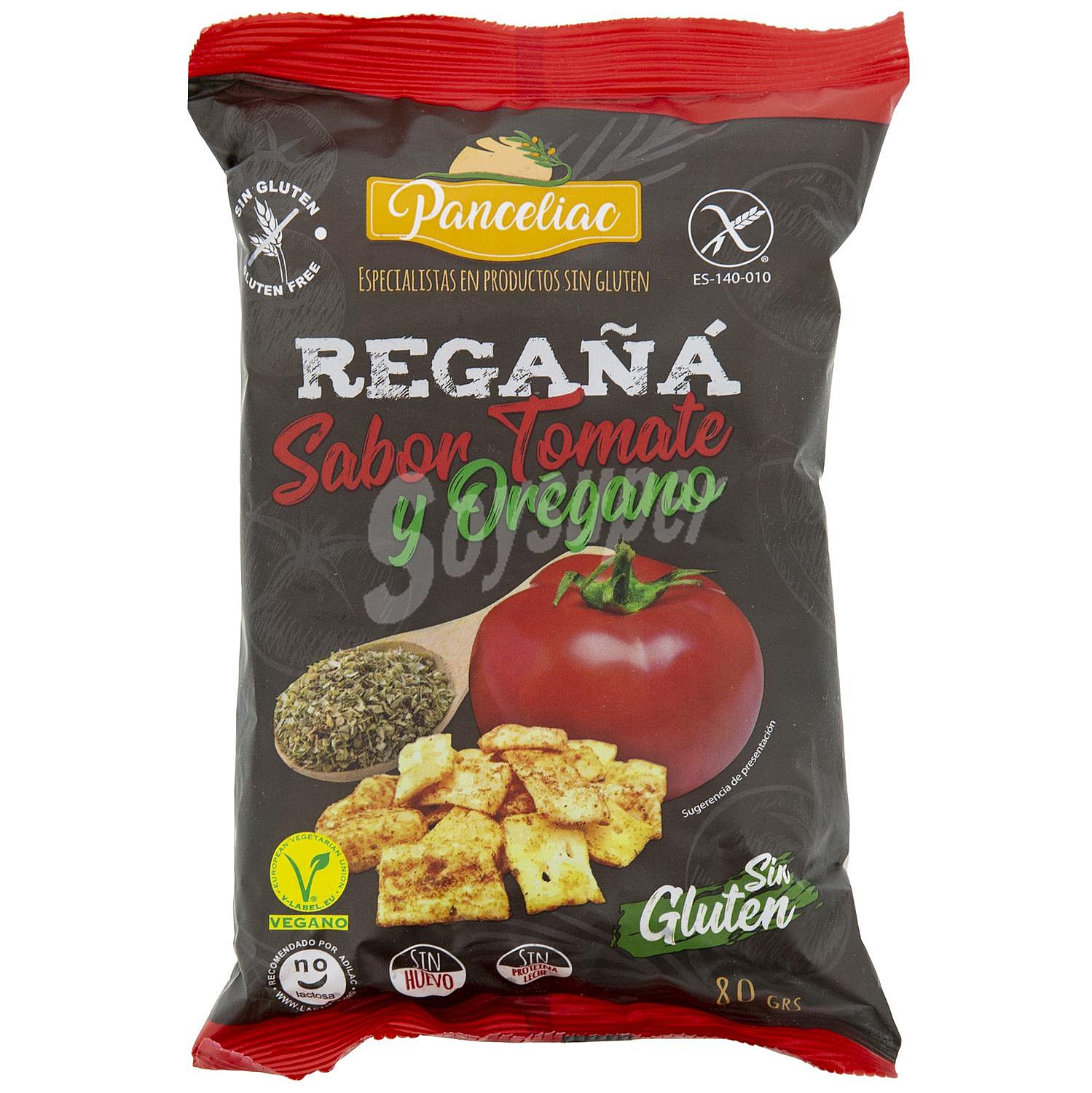 Regaña sabor tomate y orégano sin lactosa